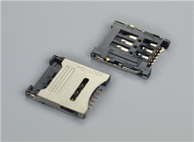 品名：SIM卡座  MICRO SIM 掀盖式 1.75H  <br>料号：JCSIM-FLASH-06PIN